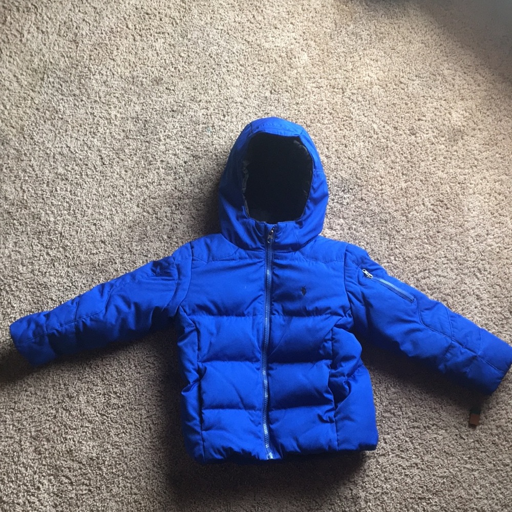 Polo coat/ blue/ down feathers!